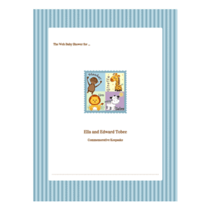 Baby Shower Guest Book Printable Scrapbook Example - Blue