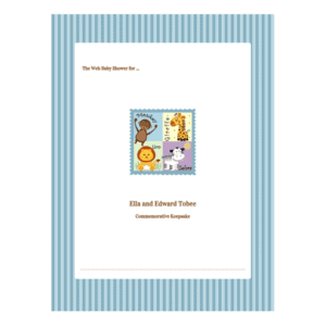 Baby Shower Guest Book Printable Scrapbook Example - Blue