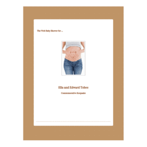 Baby Shower Guest Book Printable Scrapbook Example - Brown