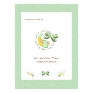 Baby Shower Guest Book Printable Scrapbook Example - Green