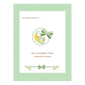 Baby Shower Guest Book Printable Scrapbook Example - Green
