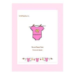 Baby Shower Guest Book Printable Scrapbook Example - Pink