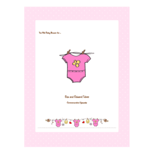 Baby Shower Guest Book Printable Scrapbook Example - Pink