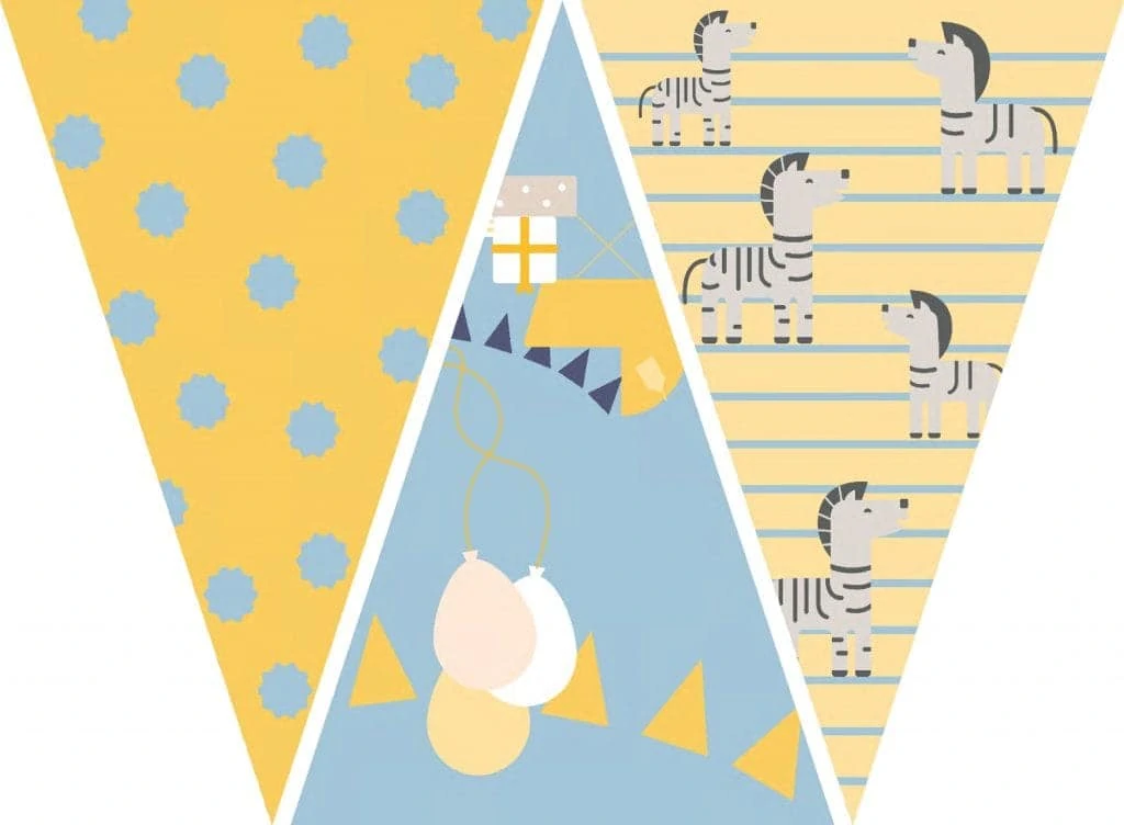 WebBabyShower Printables Party Flags Graphics 1