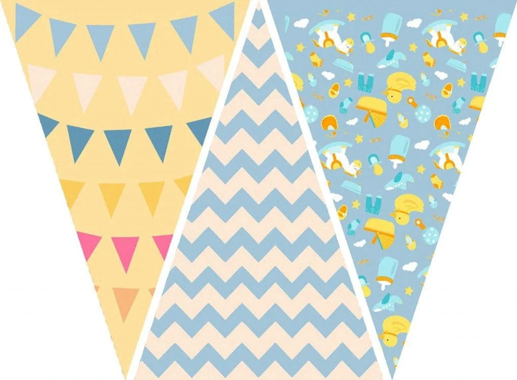 WebBabyShower Printables Party Flags Graphics 10