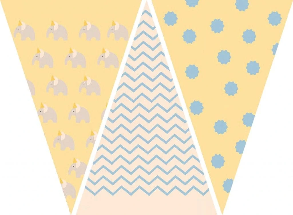 WebBabyShower Printables Party Flags Graphics 4