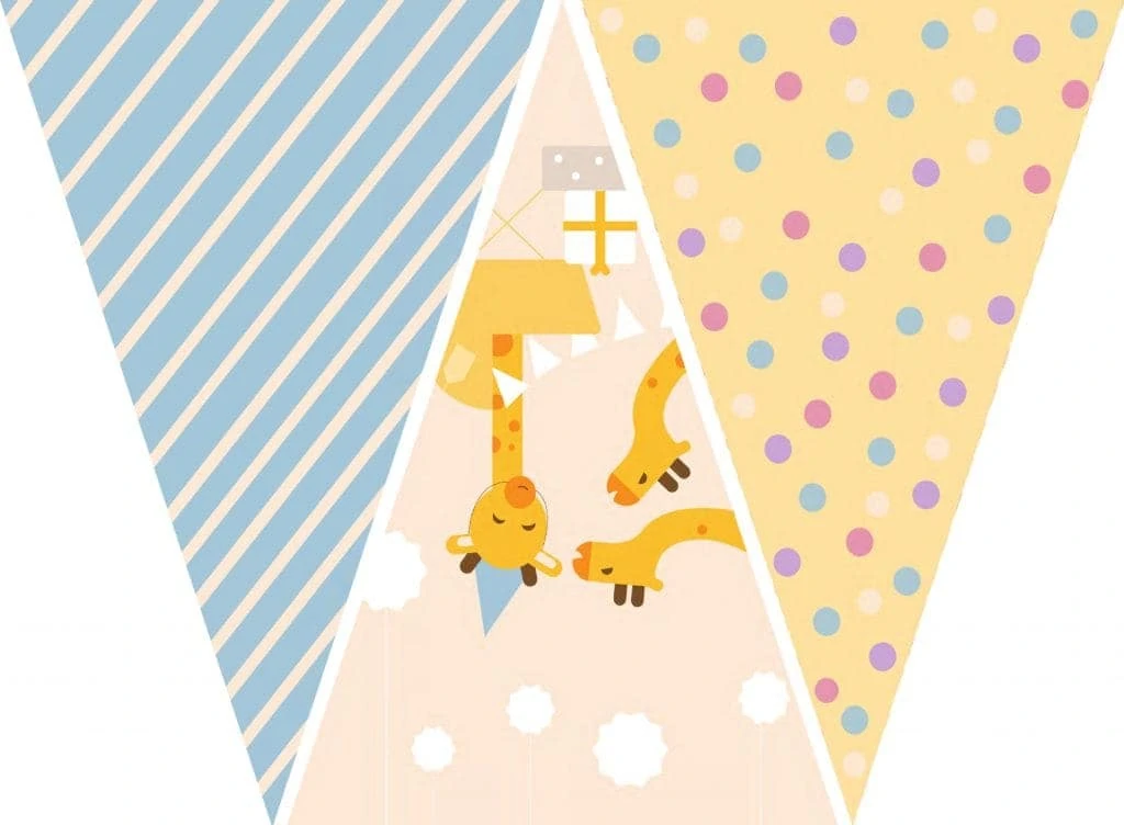 WebBabyShower Printables Party Flags Graphics 6
