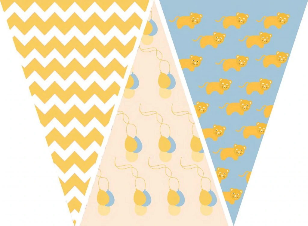 WebBabyShower Printables Party Flags Graphics 7