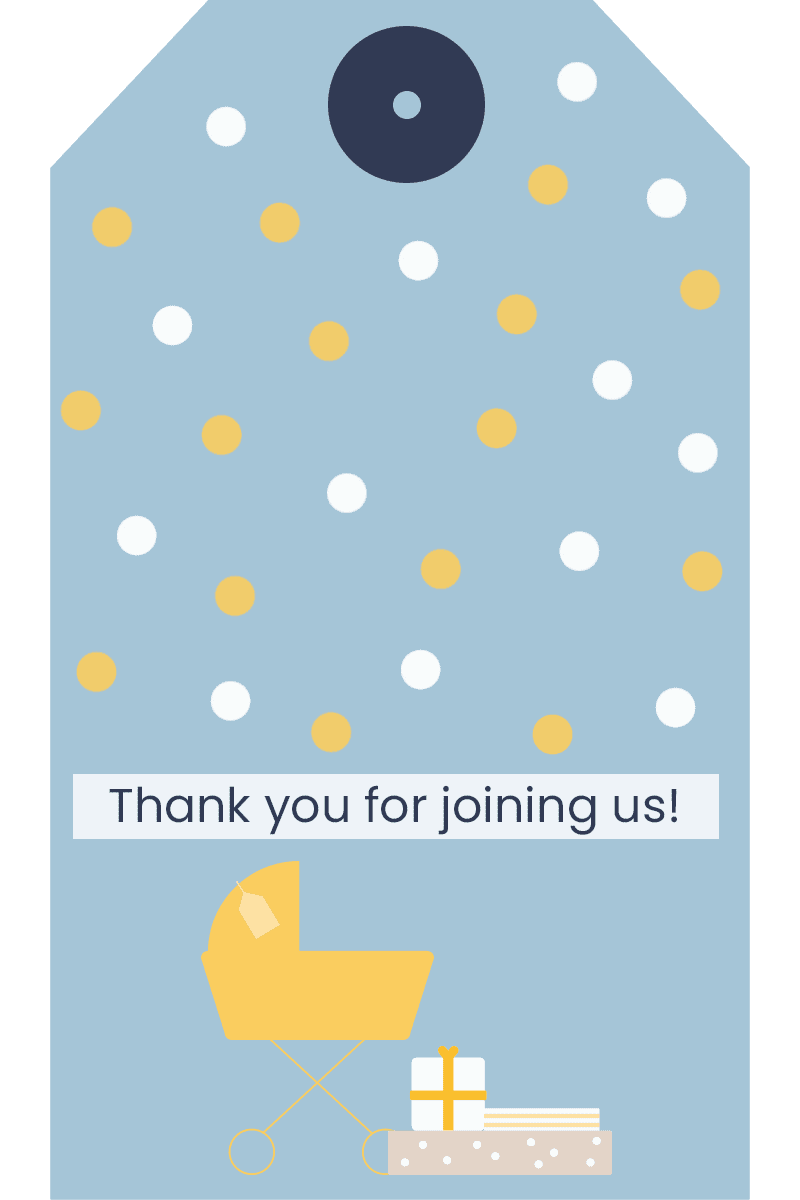 WebBabyShower Printables Gift Tag Blue