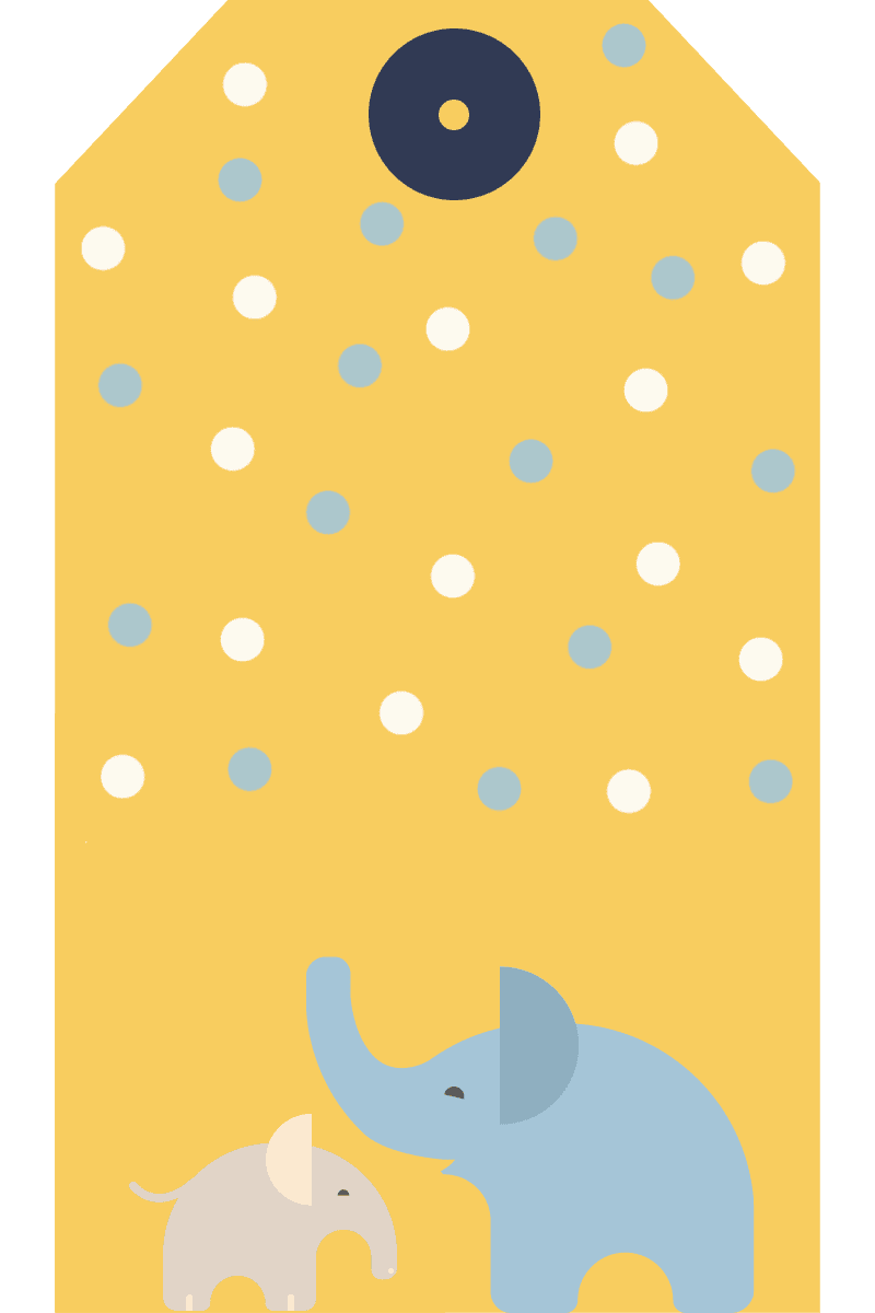 WebBabyShower Printables Gift Tag Elephant