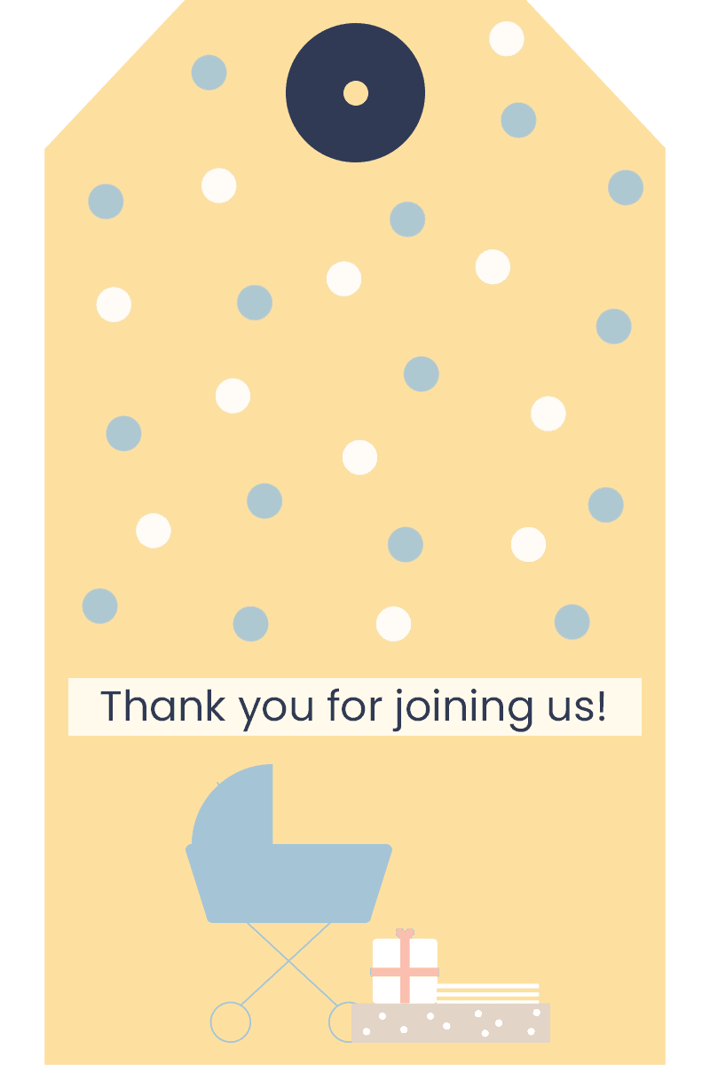 WebBabyShower Printables Gift Tag Light yellow