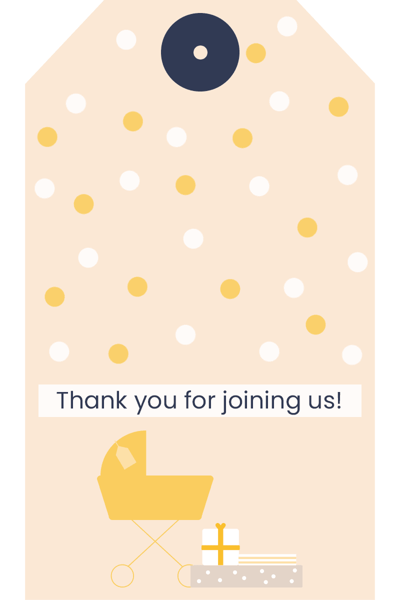 WebBabyShower Printables Gift Tag Peach