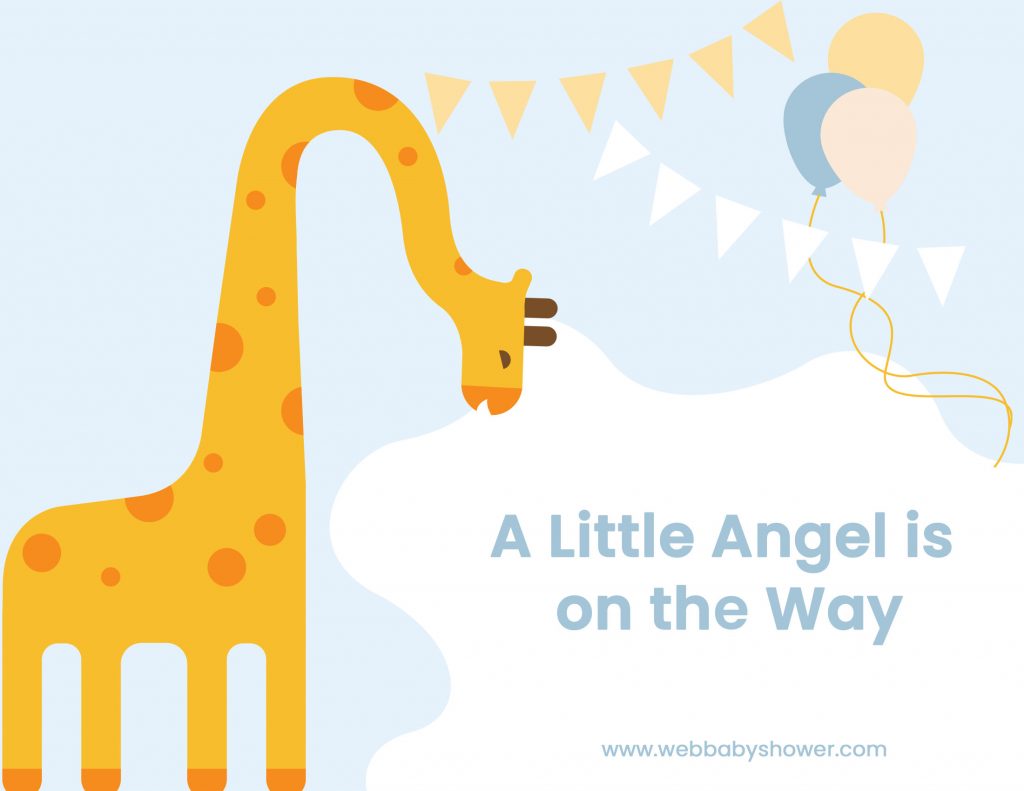 webbabyshower giraffe invitation