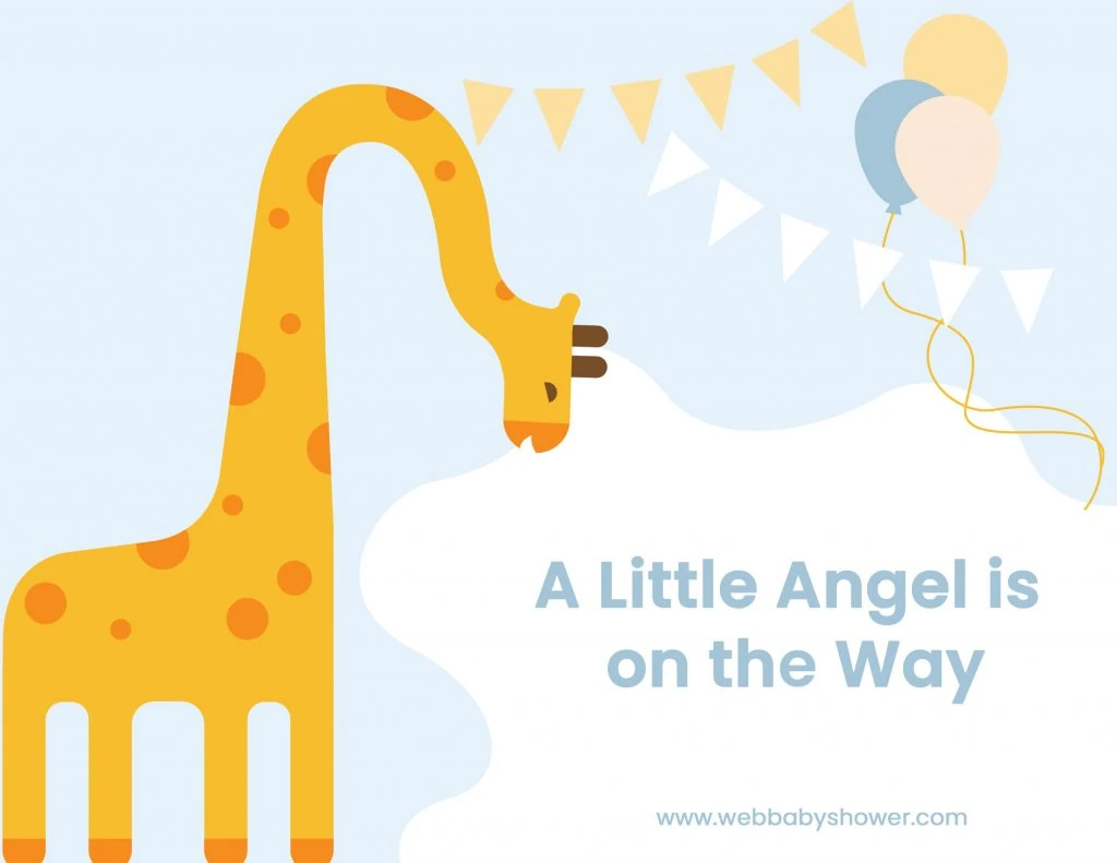 webbabyshower giraffe invitation