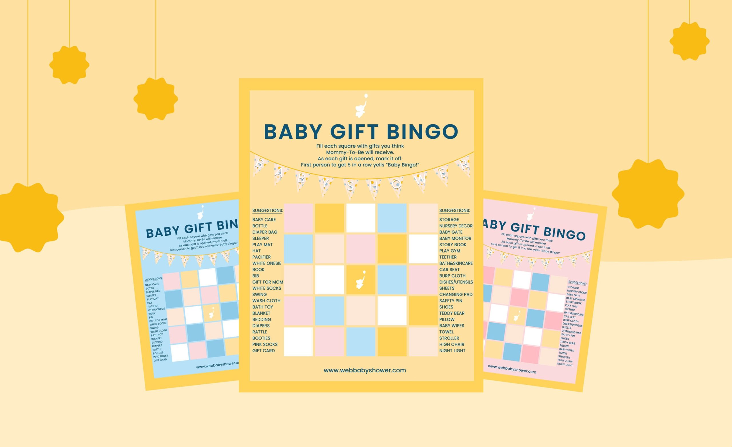 WebBabyShower Bingo Games Header Image