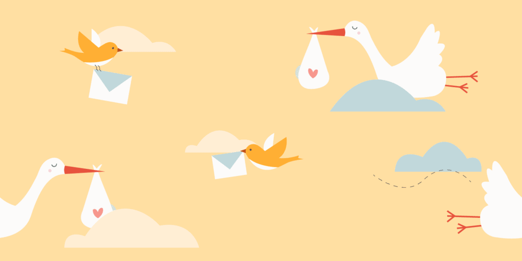 webbabyshower theme stork