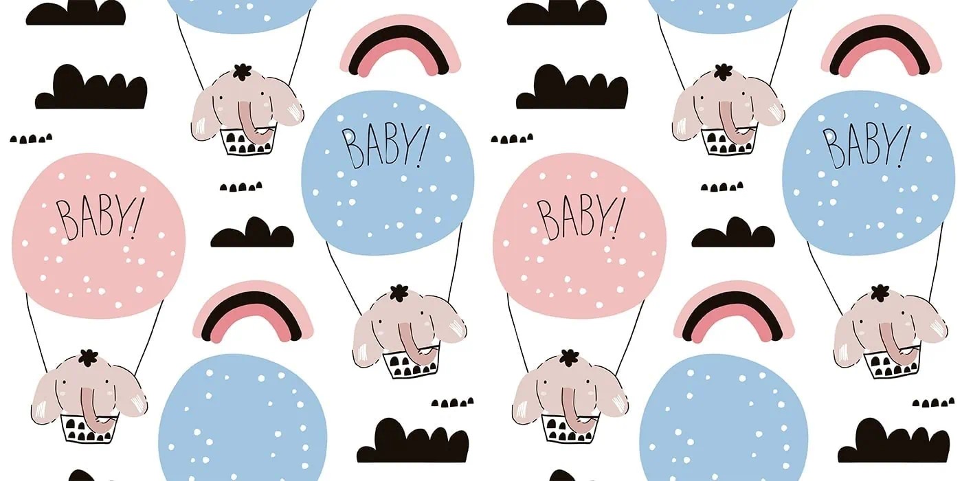 webbabyshower theme elephant balloons