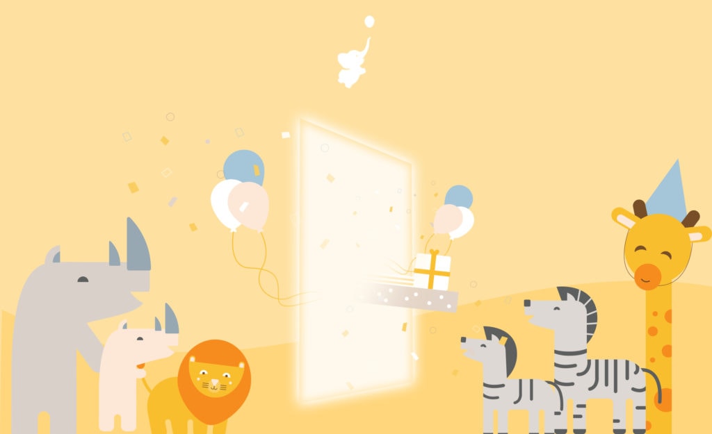 WebBabyShower header virtual party zoom video chat