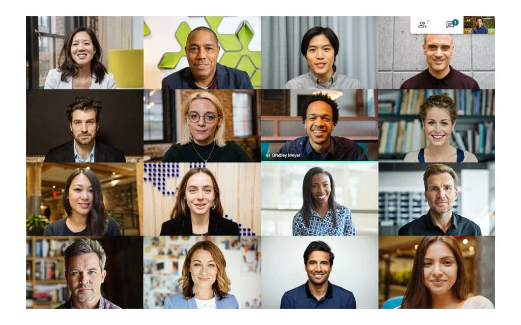 google meet 16 face view | Skype baby shower | WebBabyShower