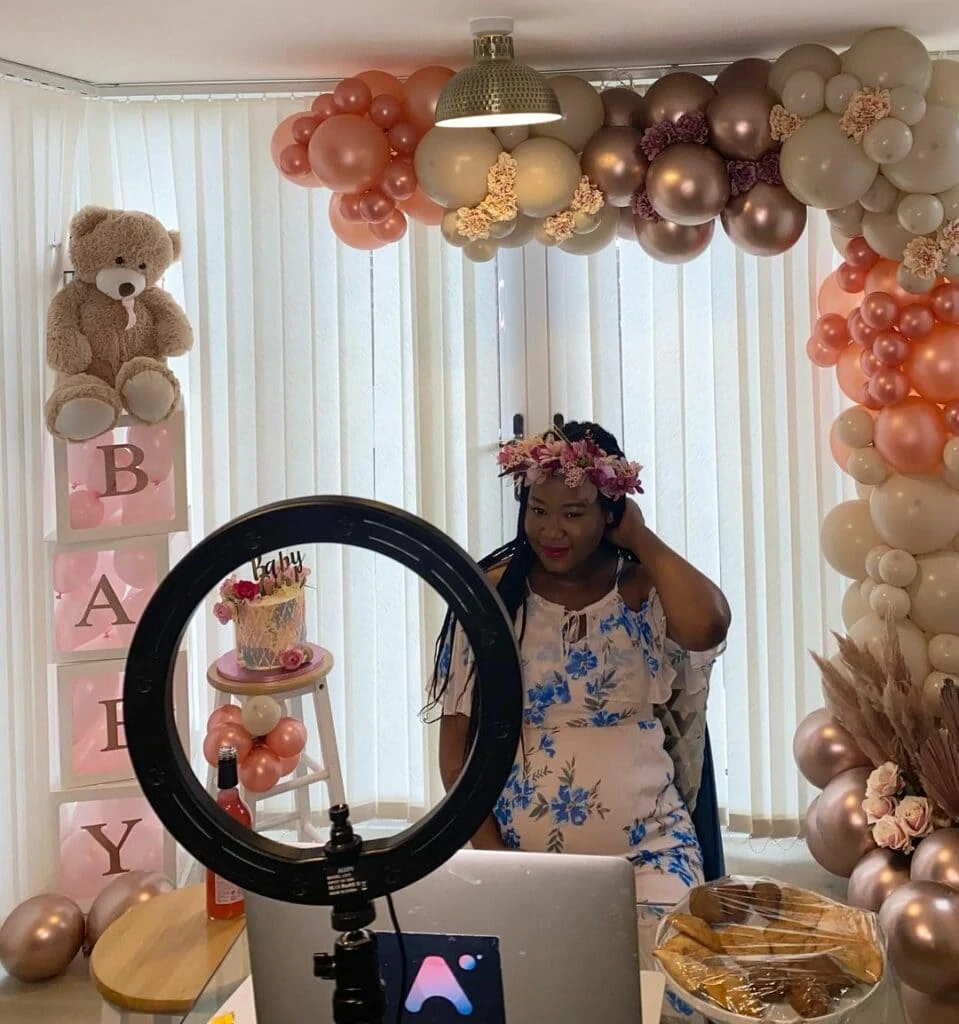 covid baby shower video chat