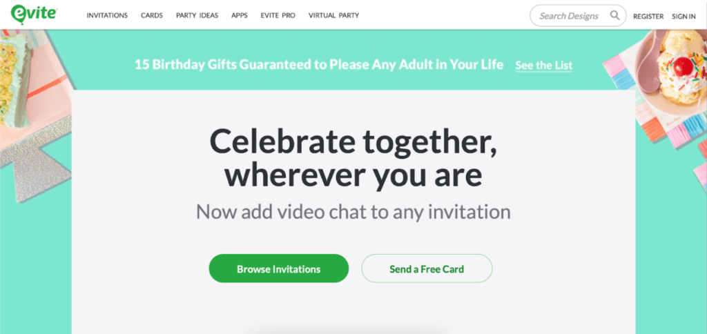 webbabyshower evite baby shower website