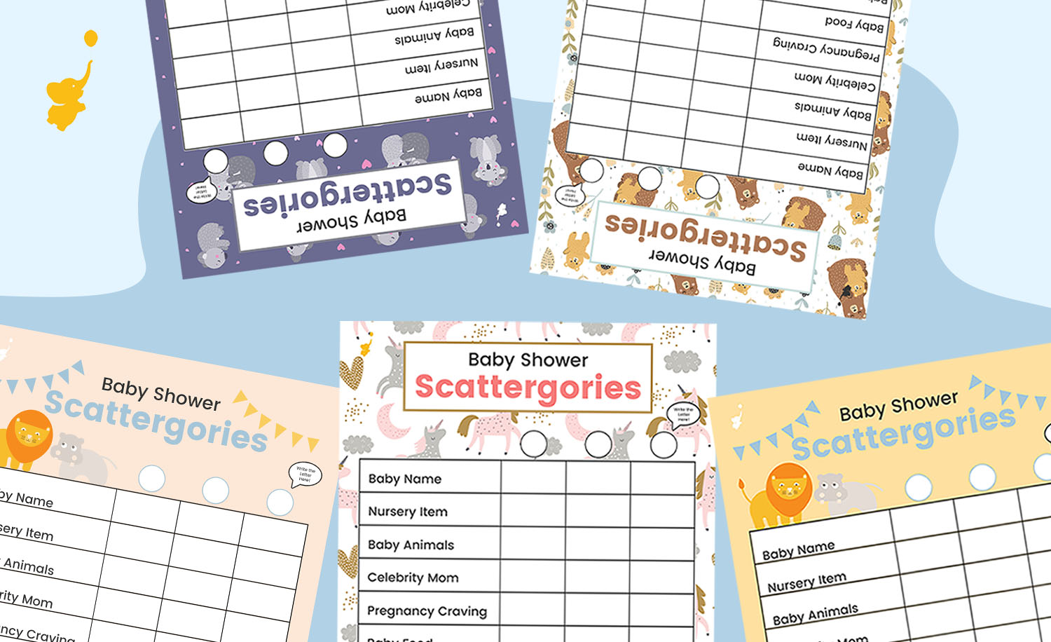 webbabyshower header image baby shower scattergories