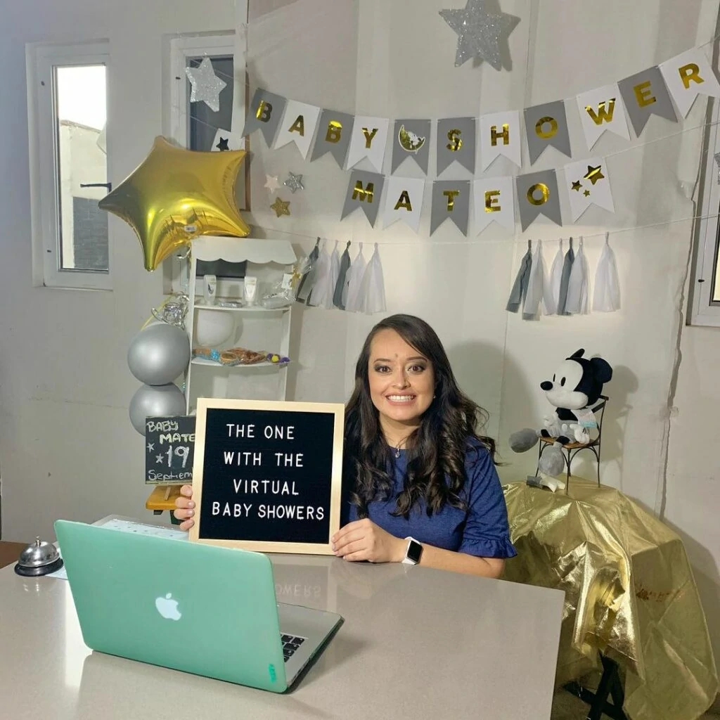 virtual baby shower image from instagram