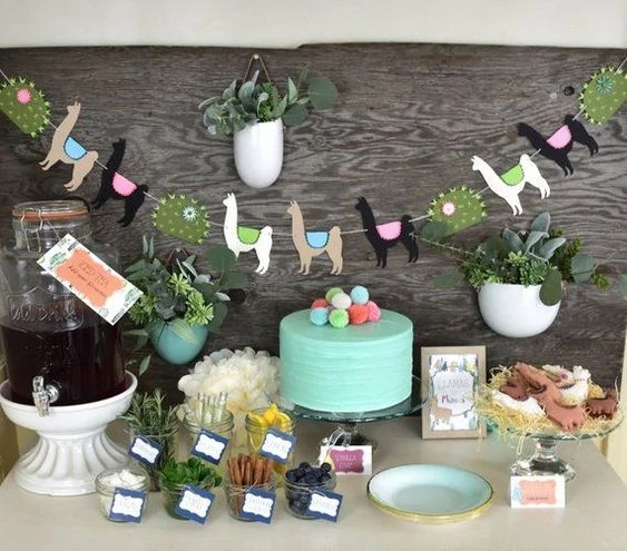 mothers day baby shower llama