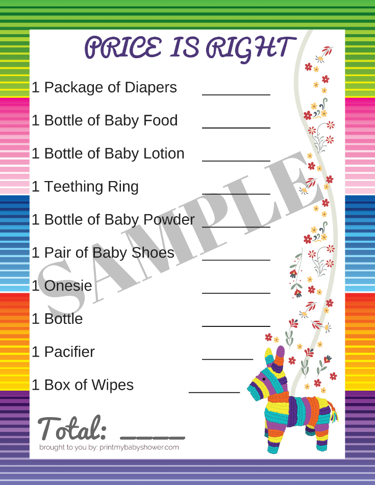 mexican baby shower printable