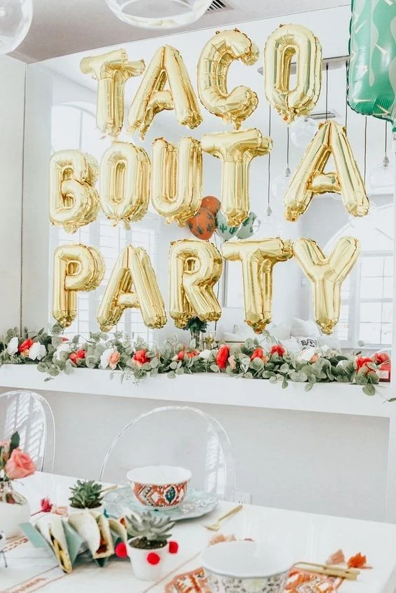 mexican baby shower letter balloon