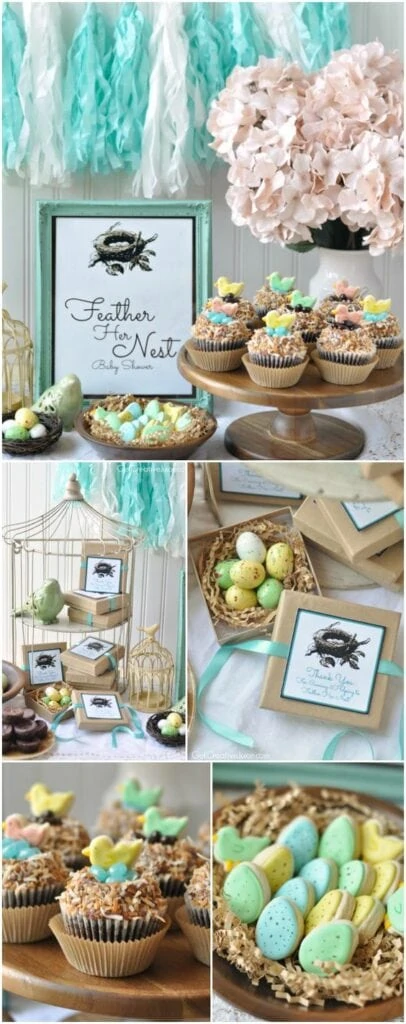 spring baby shower bird theme