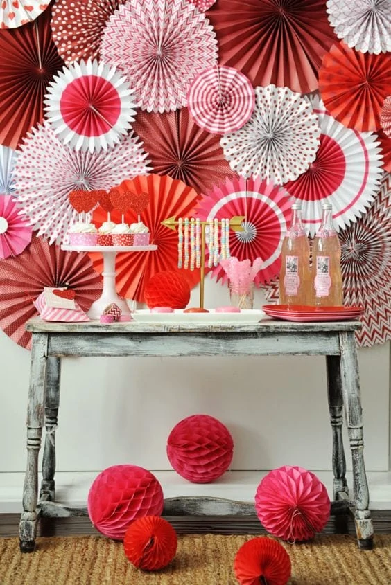 valentines day baby shower origami decors