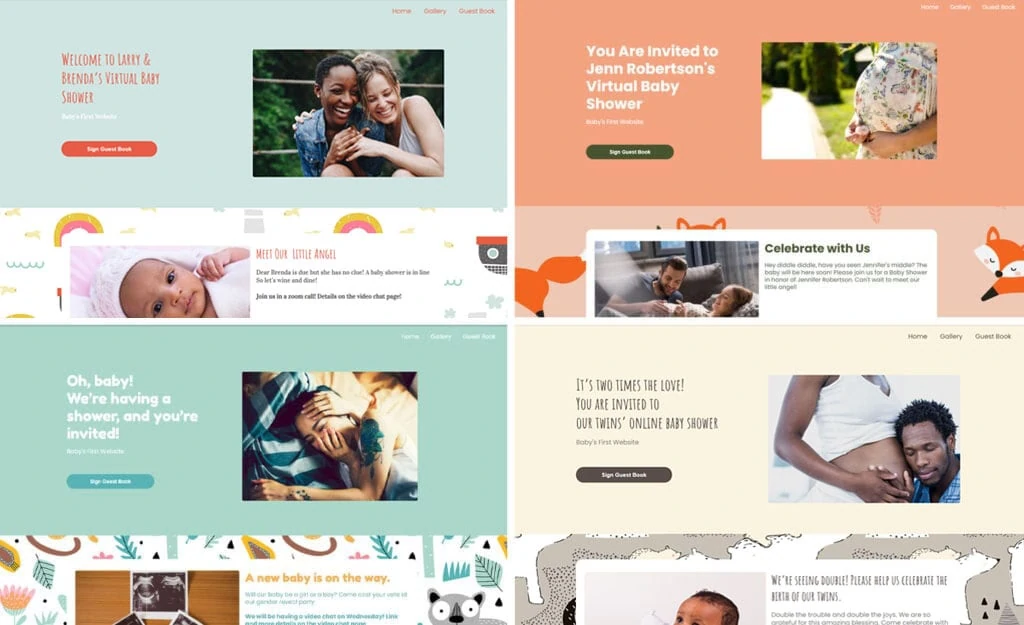 WBS home screenshot collage 2 | WebBabyShower