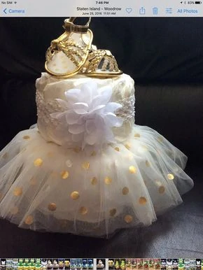 mini diaper cake ballerina