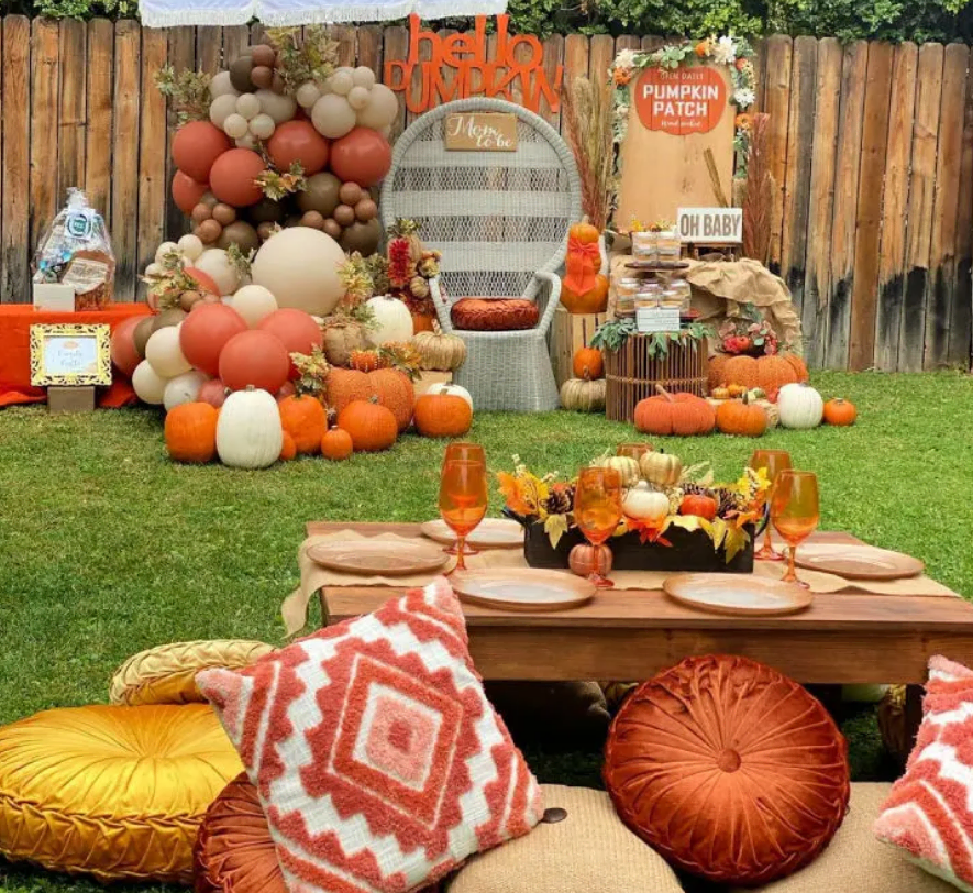 fall baby shower centerpiece