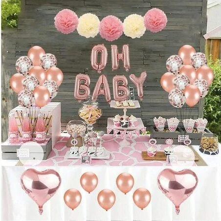 valentines day baby shower pink balloons