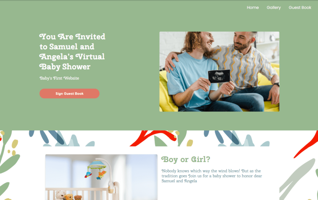 wbs homepage screengrab botanical redsea | WebBabyShower