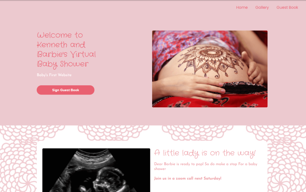 wbs homepage screengrab v2 mandala | virtual baby shower sites | WebBabyShower