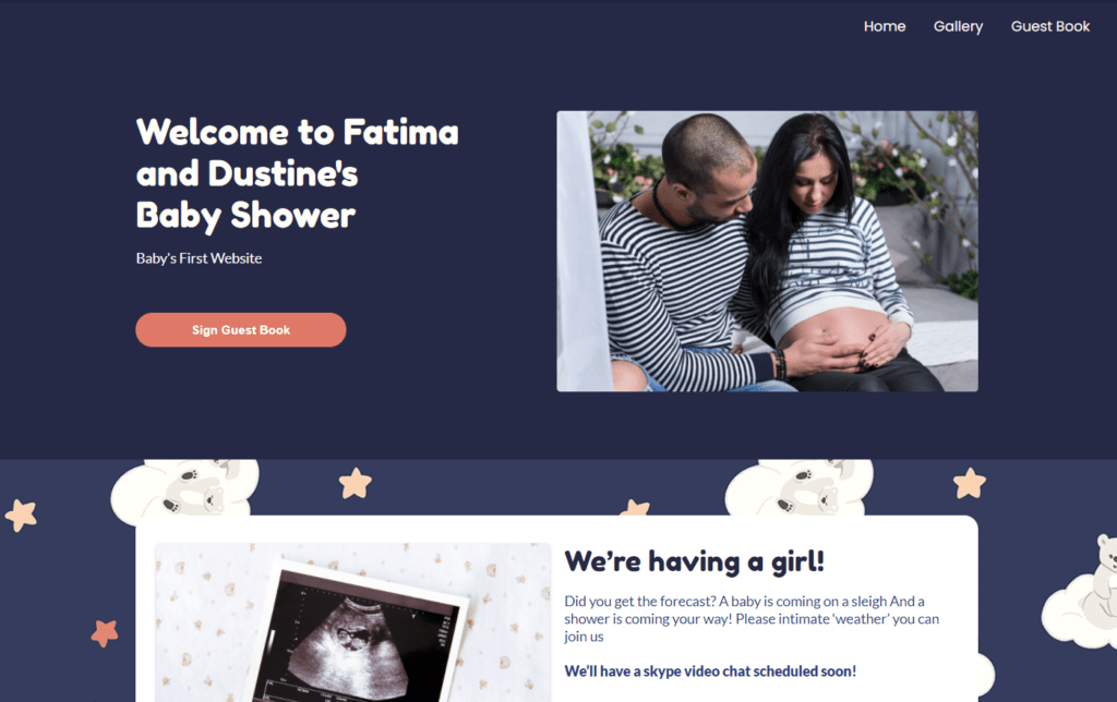 wbs homepage screengrab v2 sleepybear | WebBabyShower