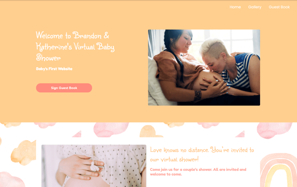 webbabyshower theme watercolor rainbow