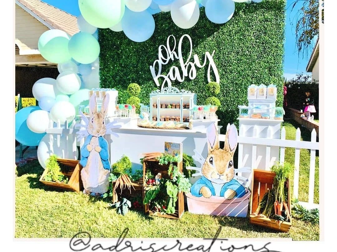 spring baby shower peter rabbit