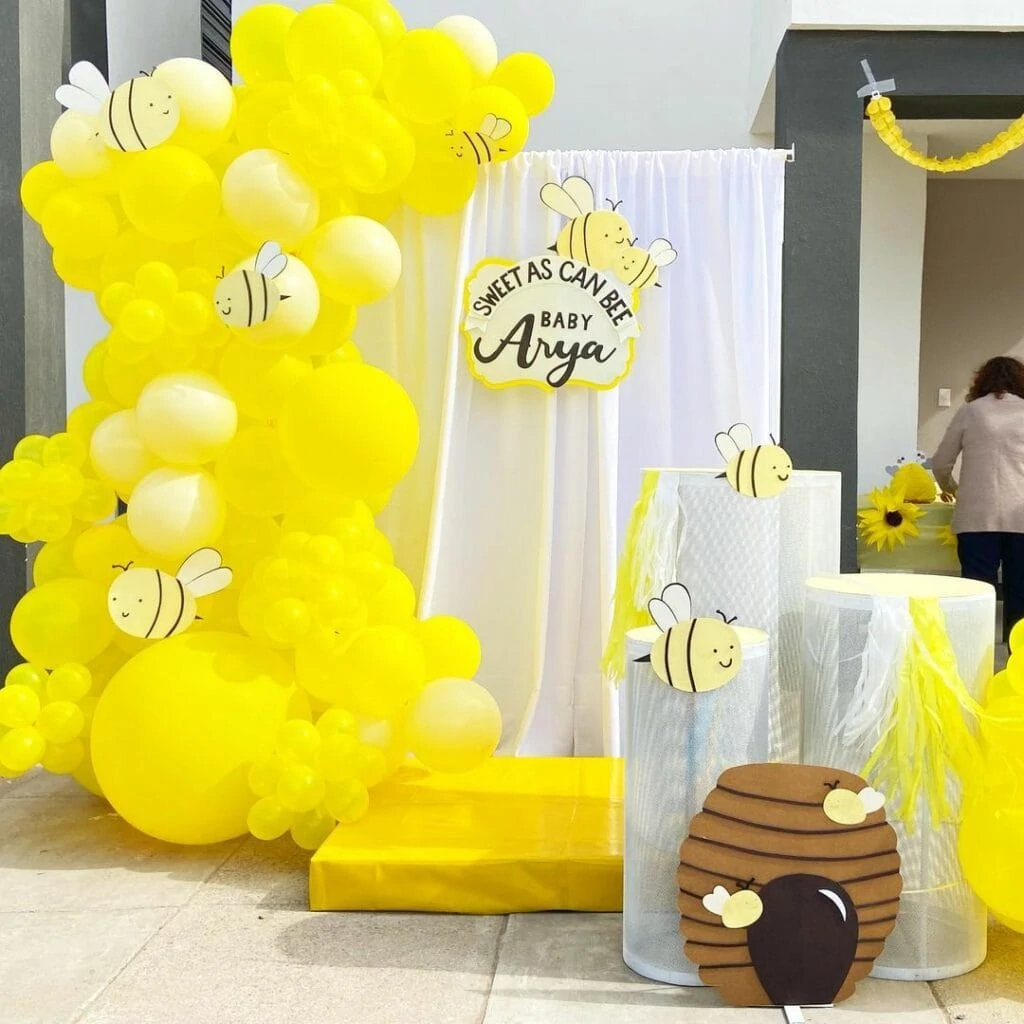 spring baby shower bee theme