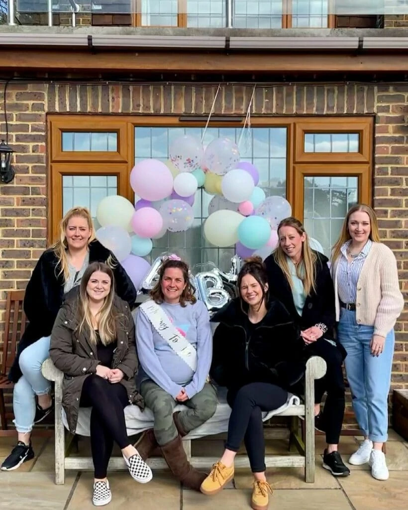 multiple baby shower friends