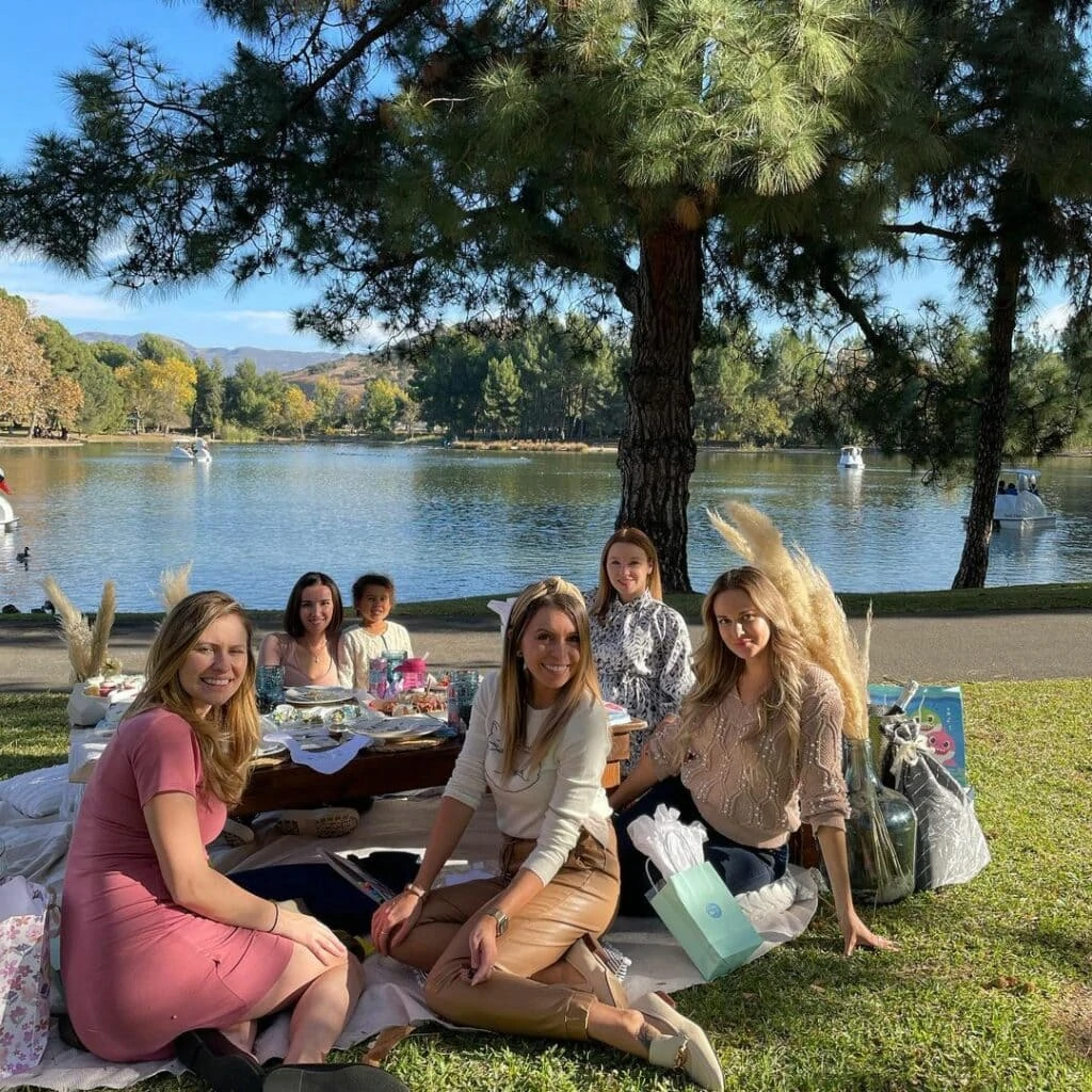 outdoor baby shower lake