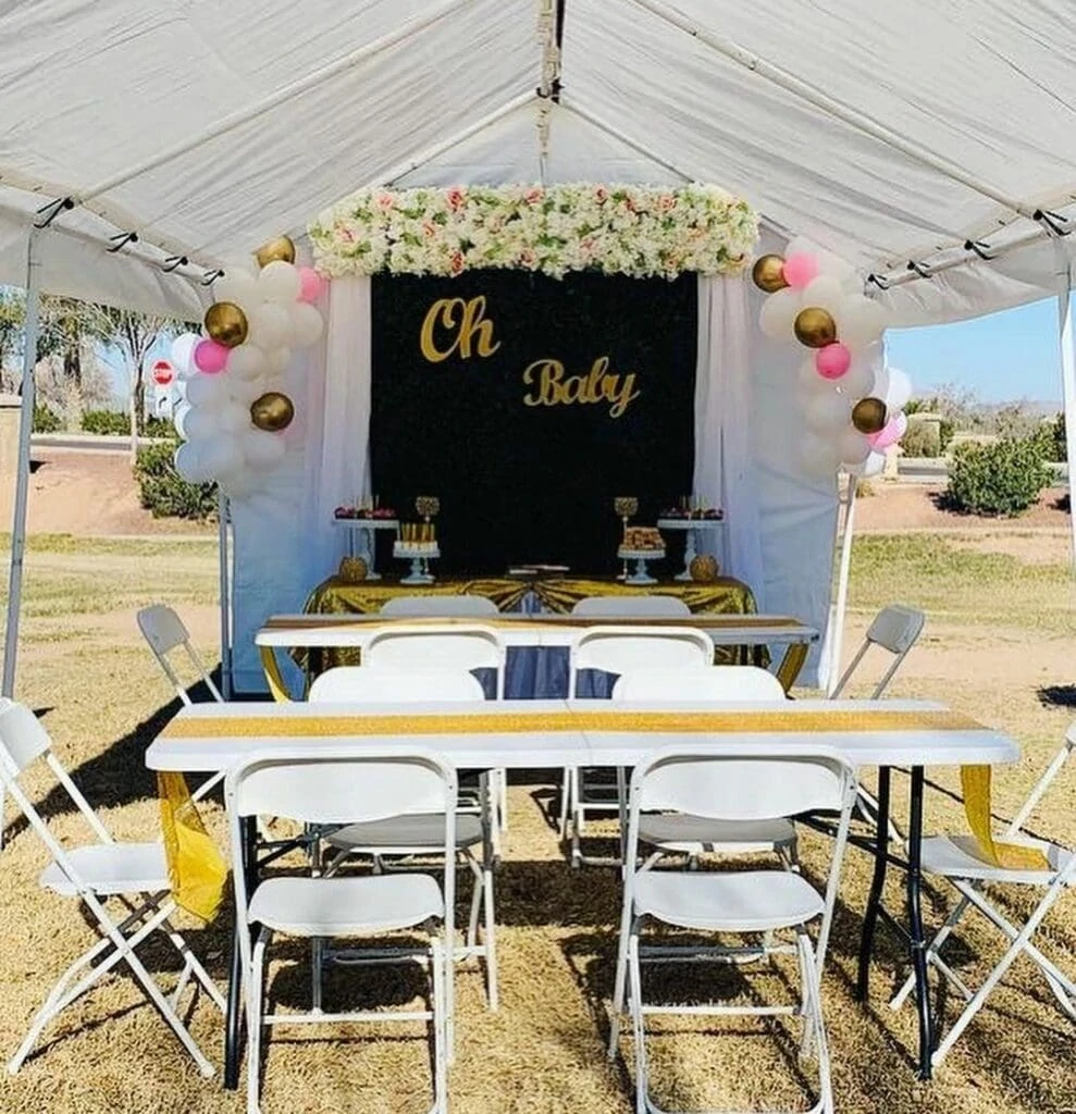 places to have a baby shower party tent