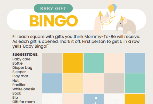 baby shower game