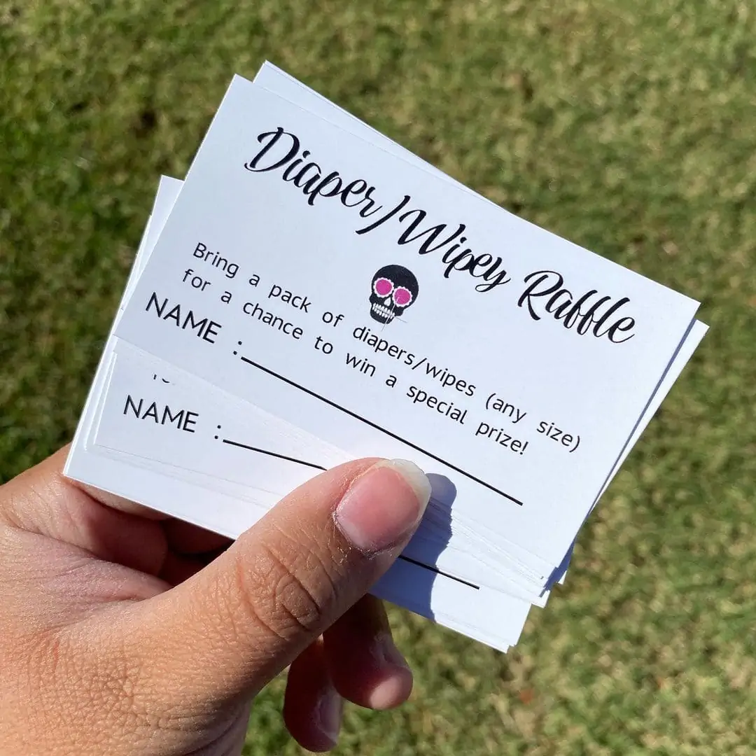 diaper raffle ticket