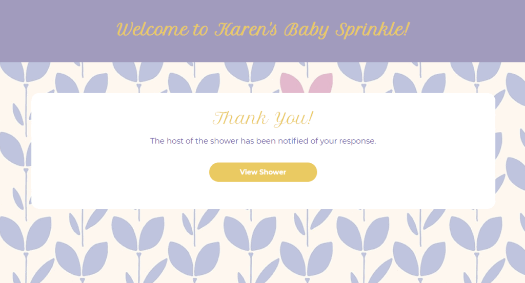 baby sprinkle invite rsvp