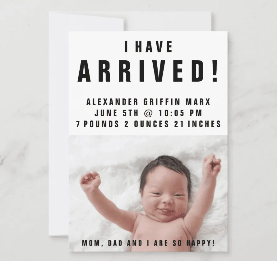 birth announcement ideas