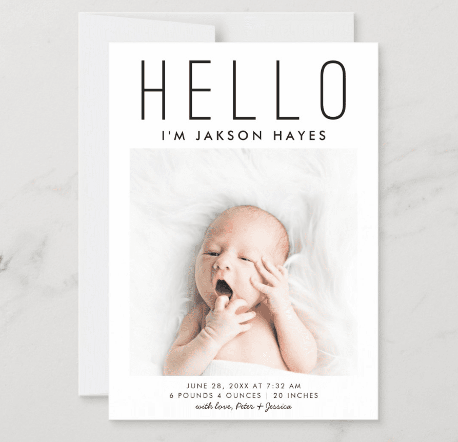 birth announcement ideas
